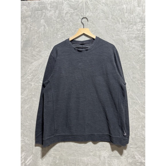 Nike Standard Fit Mens Medium Dark Gray Lightweight Crewneck Pullover Longsleeve - Picture 1 of 7